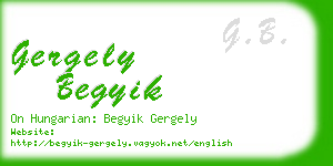 gergely begyik business card